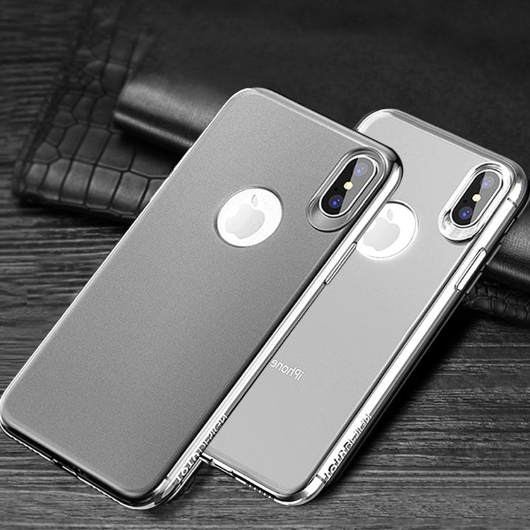 For iPhone X / XS 2 PCS TOTUDESIGN Frosted Soft TPU Full Coverage Protective Back Case + Transparent Smooth Surface Case