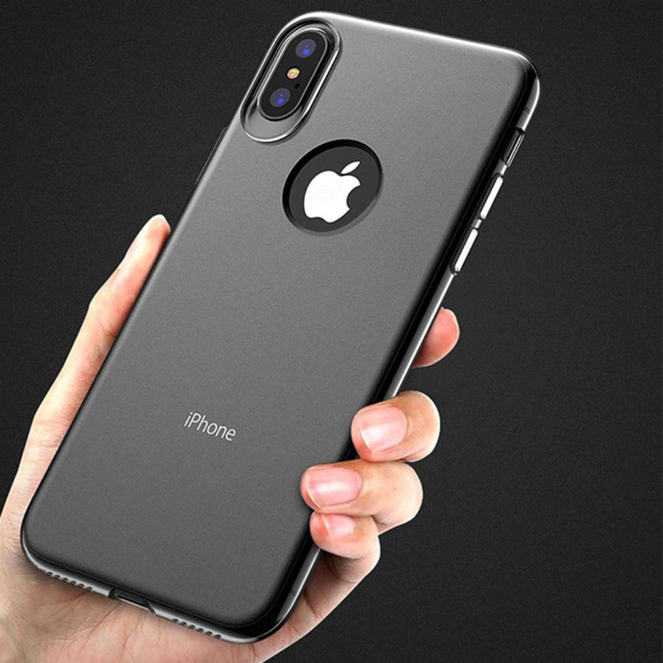 For iPhone X / XS 2 PCS TOTUDESIGN Frosted Soft TPU Full Coverage Protective Back Case + Transparent Smooth Surface Case