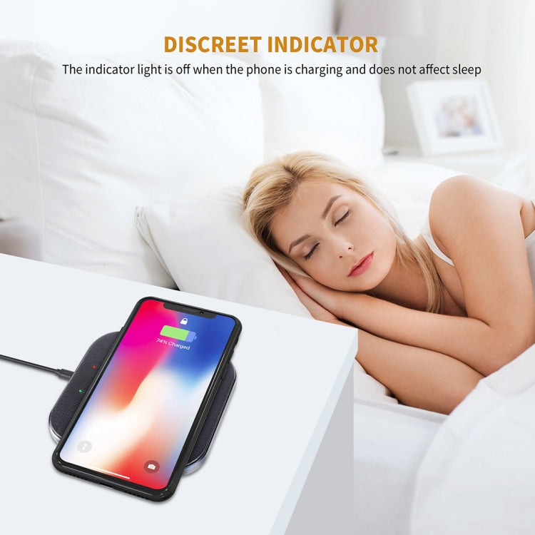 YAOMAISI M-05 Ultra-thin Zinc Alloy Qi Standard Wireless Fast Charger, For iPhone, Galaxy, Huawei, Xiaomi, LG, HTC and Other QI Standard Smart Phones (Grey)