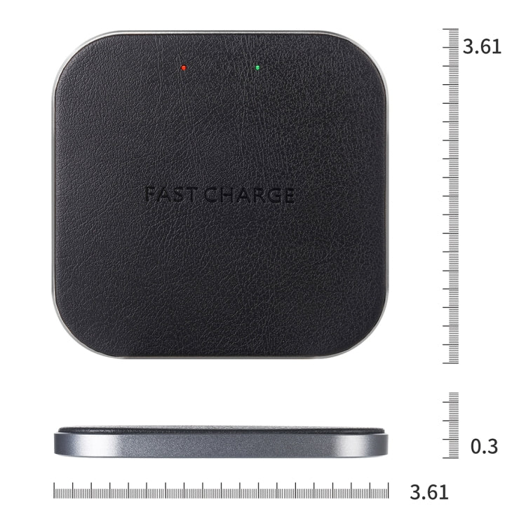 YAOMAISI M-05 Ultra-thin Zinc Alloy Qi Standard Wireless Fast Charger, For iPhone, Galaxy, Huawei, Xiaomi, LG, HTC and Other QI Standard Smart Phones (Grey)