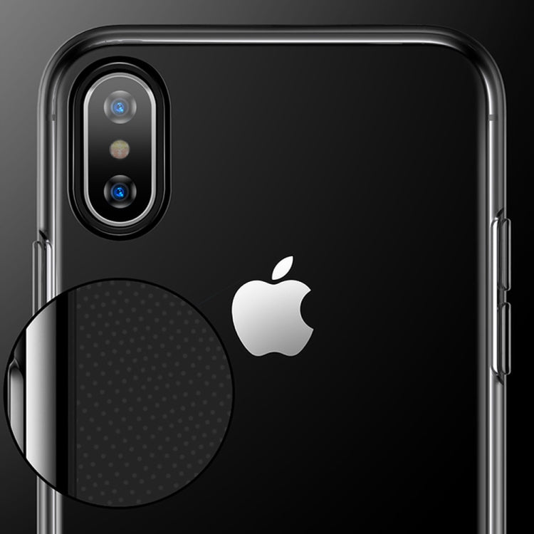 For iPhone X / XS TOTUDESIGN TPU Soft Protective Back Cover Case(Transparent)