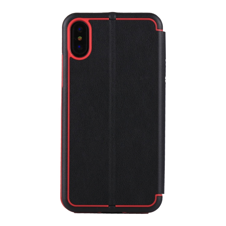 For iPhone X / XS Ultra-thin Magnetic Horizontal Flip Shockproof Protective Leather Case with Holder & Card Slot