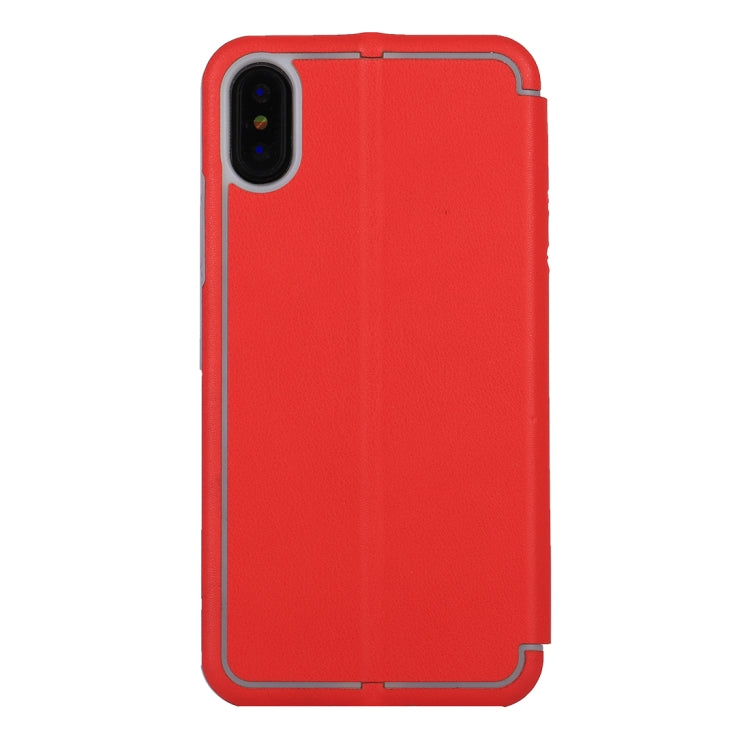 For iPhone X / XS Ultra-thin Magnetic Horizontal Flip Shockproof Protective Leather Case with Holder & Card Slot