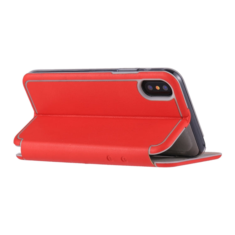 For iPhone X / XS Ultra-thin Magnetic Horizontal Flip Shockproof Protective Leather Case with Holder & Card Slot