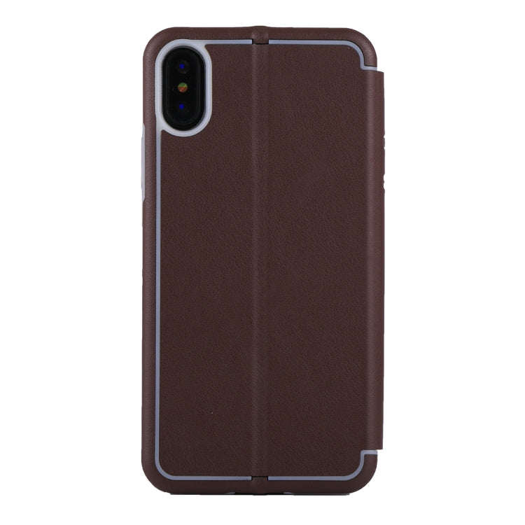 For iPhone X / XS Ultra-thin Magnetic Horizontal Flip Shockproof Protective Leather Case with Holder & Card Slot