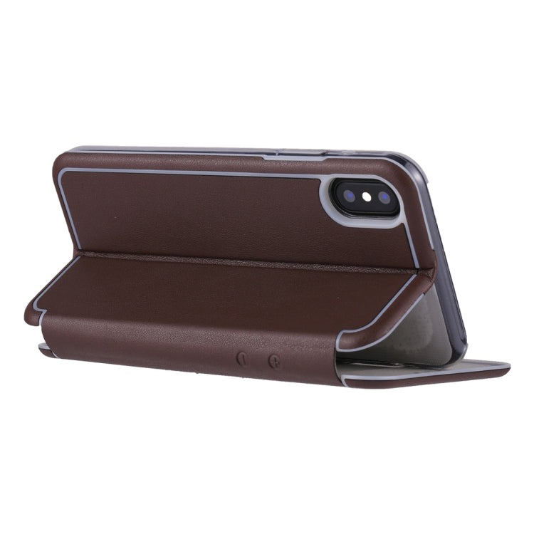 For iPhone X / XS Ultra-thin Magnetic Horizontal Flip Shockproof Protective Leather Case with Holder & Card Slot