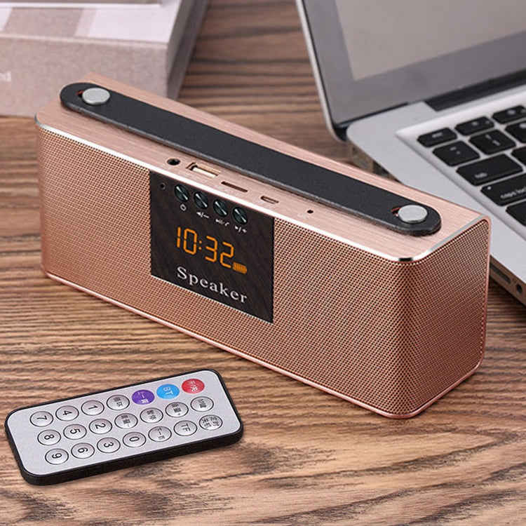 Q6 Heavy Bass Stereo Bluetooth Speaker with Remote Control & LED Screen, Support Hands-free, TF Card, AUX, U Disk, For iPhone, Samsung, Huawei, Xiaomi, HTC and Other Smartphones, Bluetooth Distance: about 10m