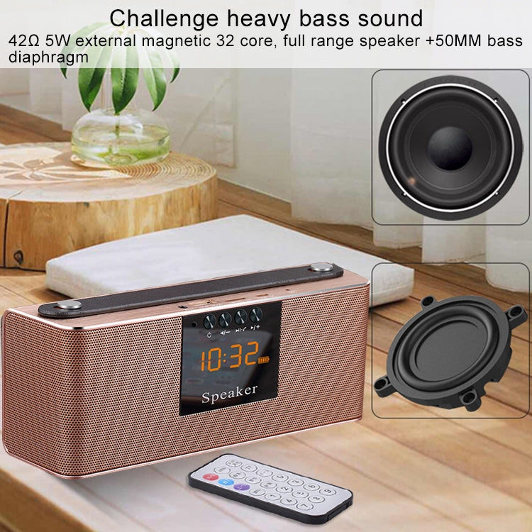 Q6 Heavy Bass Stereo Bluetooth Speaker with Remote Control & LED Screen, Support Hands-free, TF Card, AUX, U Disk, For iPhone, Samsung, Huawei, Xiaomi, HTC and Other Smartphones, Bluetooth Distance: about 10m