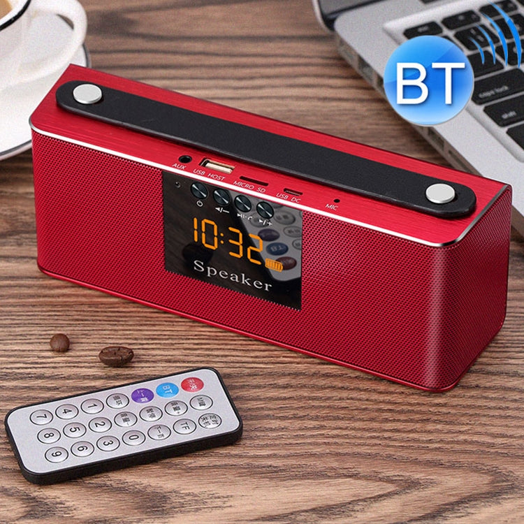 Q6 Heavy Bass Stereo Bluetooth Speaker with Remote Control & LED Screen, Support Hands-free, TF Card, AUX, U Disk, For iPhone, Samsung, Huawei, Xiaomi, HTC and Other Smartphones, Bluetooth Distance: about 10m