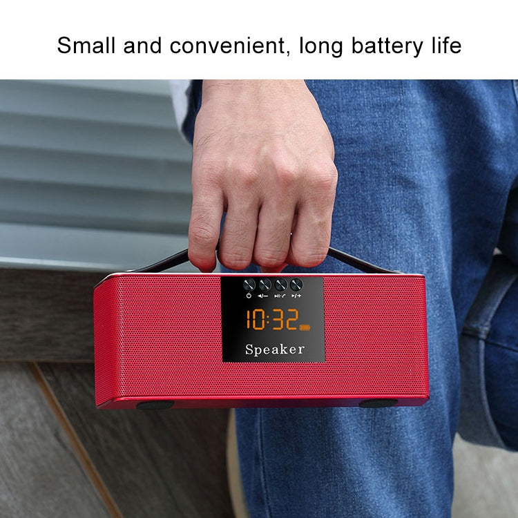 Q6 Heavy Bass Stereo Bluetooth Speaker with Remote Control & LED Screen, Support Hands-free, TF Card, AUX, U Disk, For iPhone, Samsung, Huawei, Xiaomi, HTC and Other Smartphones, Bluetooth Distance: about 10m