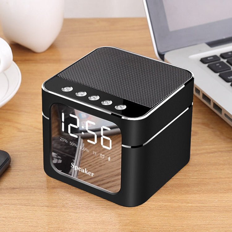 Q5 Portable Stereo Bluetooth Speaker with Mirror Display Screen, Built-in Mic, Support Hands-free, TF Card, AUX, For iPhone, Samsung, Huawei, Xiaomi, HTC and Other Smartphones