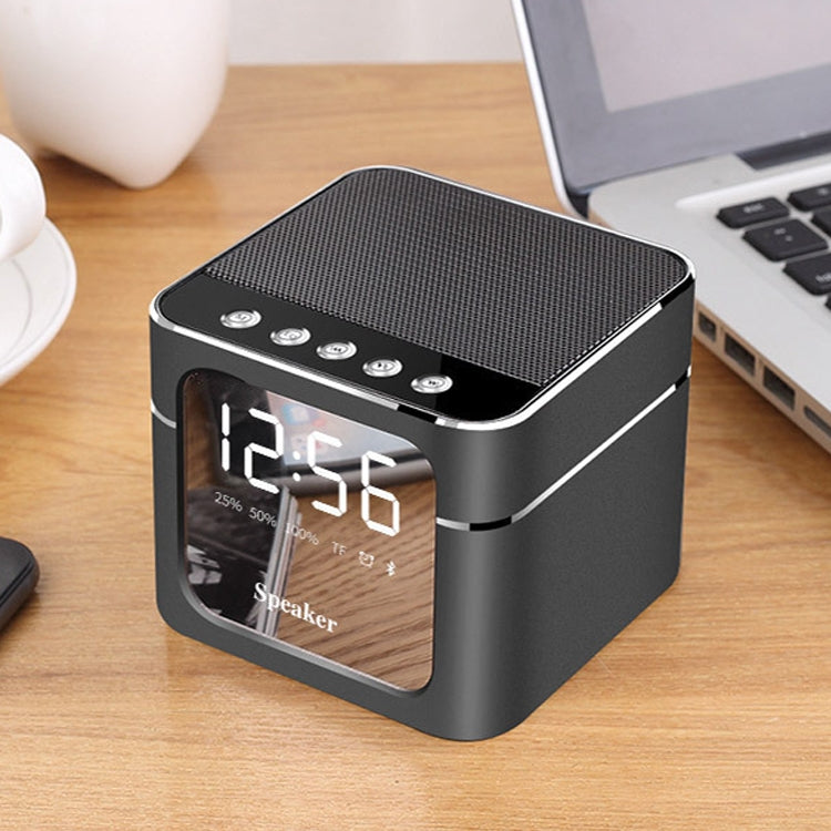 Q5 Portable Stereo Bluetooth Speaker with Mirror Display Screen, Built-in Mic, Support Hands-free, TF Card, AUX, For iPhone, Samsung, Huawei, Xiaomi, HTC and Other Smartphones