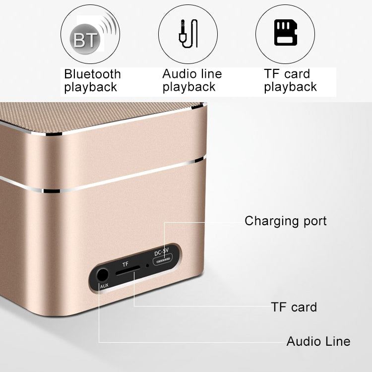 Q5 Portable Stereo Bluetooth Speaker with Mirror Display Screen, Built-in Mic, Support Hands-free, TF Card, AUX, For iPhone, Samsung, Huawei, Xiaomi, HTC and Other Smartphones