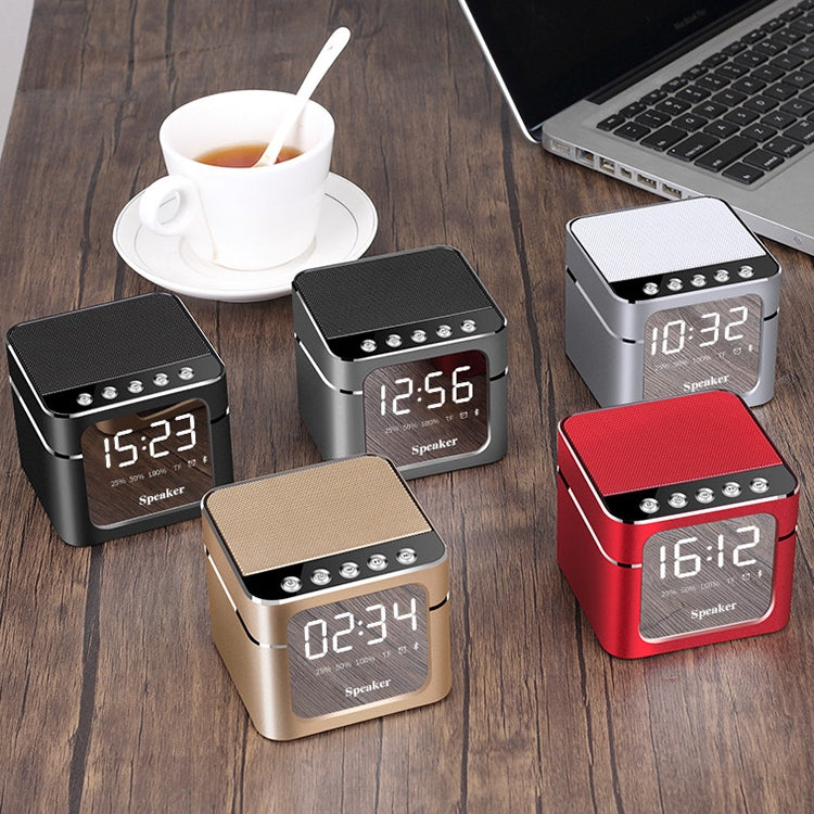 Q5 Portable Stereo Bluetooth Speaker with Mirror Display Screen, Built-in Mic, Support Hands-free, TF Card, AUX, For iPhone, Samsung, Huawei, Xiaomi, HTC and Other Smartphones