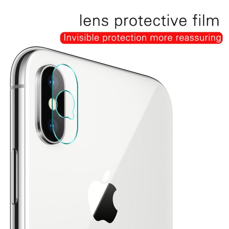 For iPhone X 2pcs Lenuo 0.2mm Transparent Rear Camera Lens Protector Soft Tempered Glass Protective Film