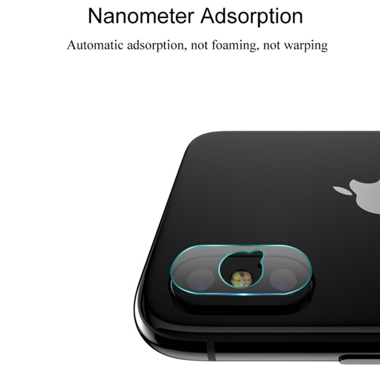 For iPhone X 2pcs Lenuo 0.2mm Transparent Rear Camera Lens Protector Soft Tempered Glass Protective Film