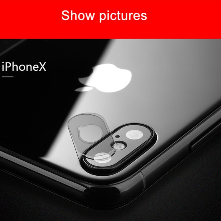 For iPhone X 2pcs Lenuo 0.2mm Transparent Rear Camera Lens Protector Soft Tempered Glass Protective Film
