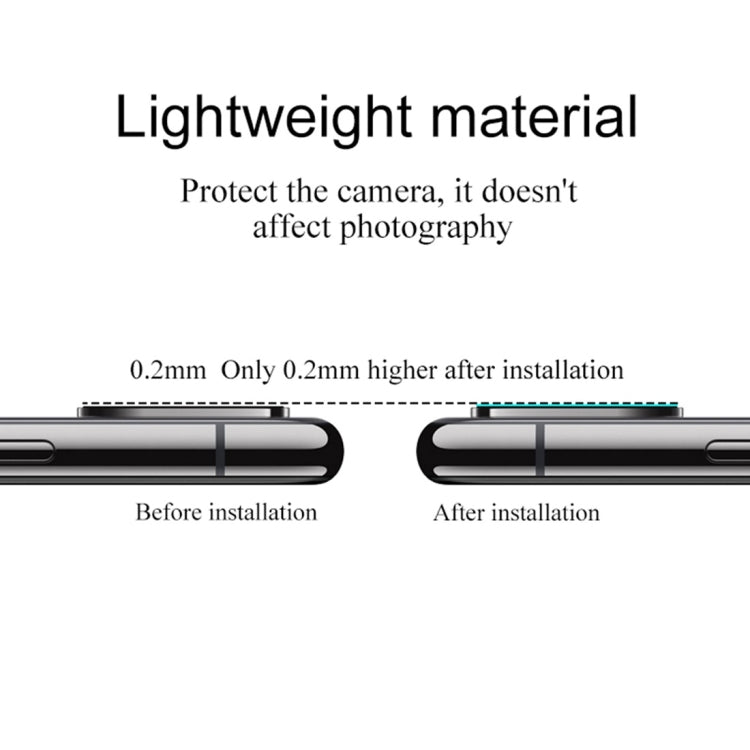 For iPhone X 2pcs Lenuo 0.2mm Transparent Rear Camera Lens Protector Soft Tempered Glass Protective Film