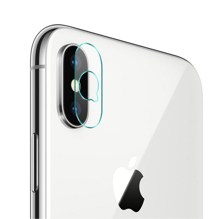 For iPhone X 2pcs Lenuo 0.2mm Transparent Rear Camera Lens Protector Soft Tempered Glass Protective Film