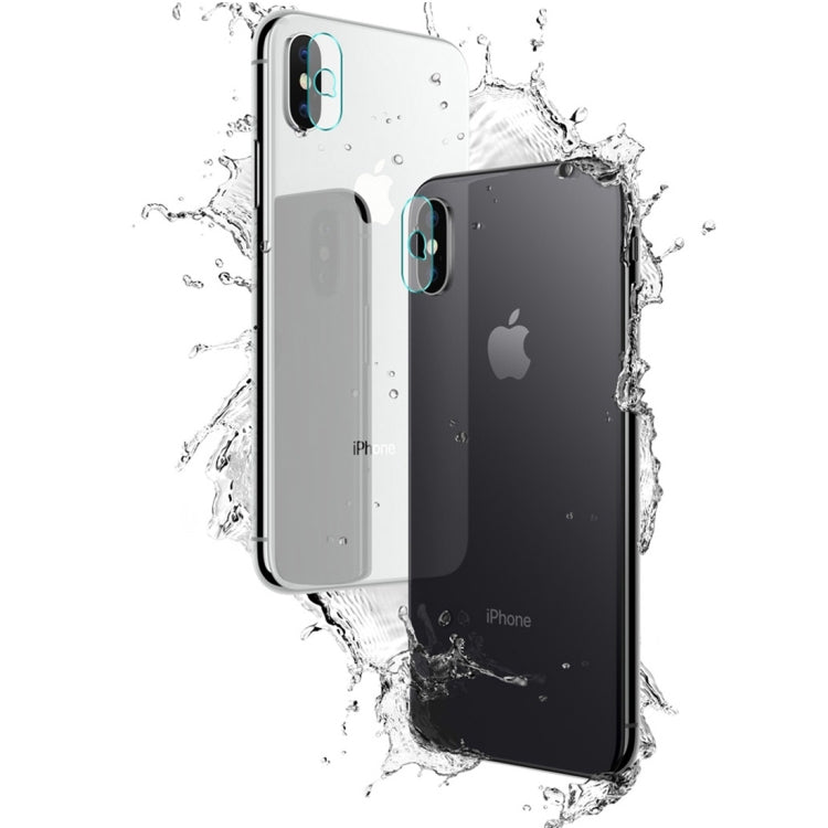 For iPhone X 2pcs Lenuo 0.2mm Transparent Rear Camera Lens Protector Soft Tempered Glass Protective Film