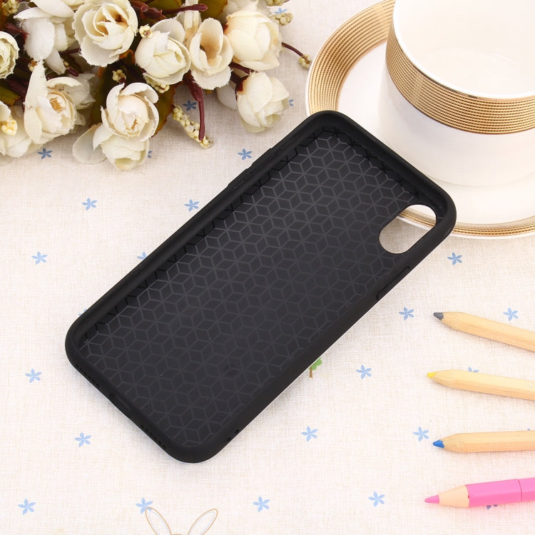 For iPhone XS / X Cherry Print TPU + PC Protective Back Case with Ring Holder