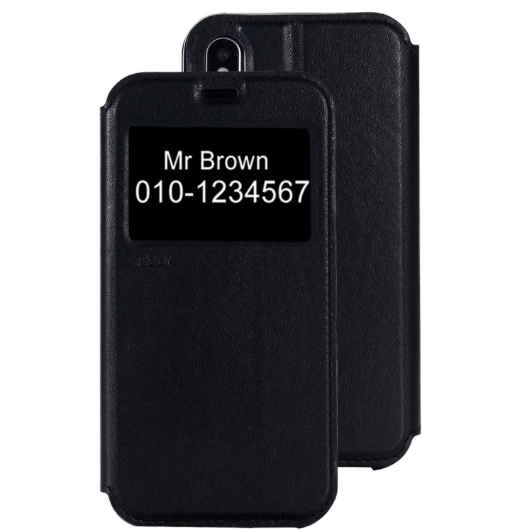 For iPhone X / XS Original Roar Crazy Horse Texture Horizontal Flip Leather Case with Call Display ID & Holder & Card Slot