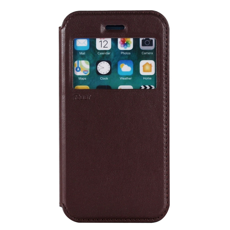For iPhone X / XS Original Roar Crazy Horse Texture Horizontal Flip Leather Case with Call Display ID & Holder & Card Slot