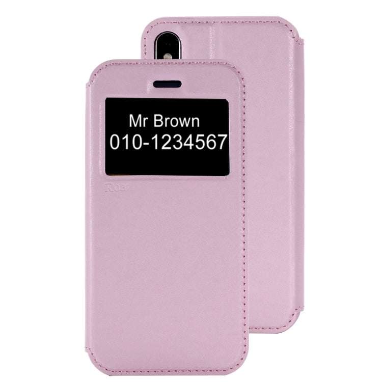 For iPhone X / XS Original Roar Crazy Horse Texture Horizontal Flip Leather Case with Call Display ID & Holder & Card Slot