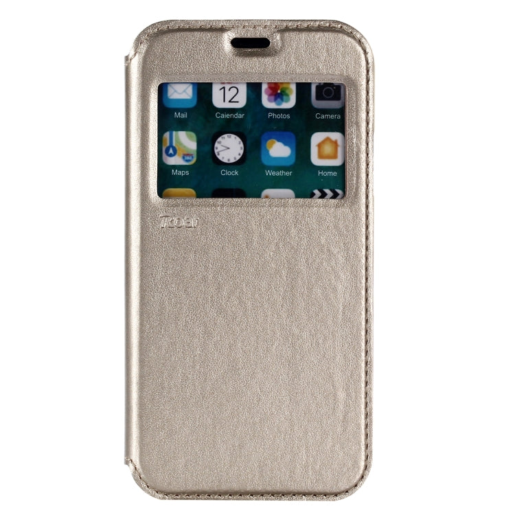 For iPhone X / XS Original Roar Crazy Horse Texture Horizontal Flip Leather Case with Call Display ID & Holder & Card Slot