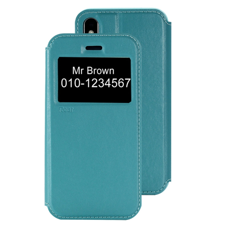 For iPhone X / XS Original Roar Crazy Horse Texture Horizontal Flip Leather Case with Call Display ID & Holder & Card Slot