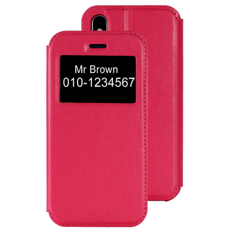 For iPhone X / XS Original Roar Crazy Horse Texture Horizontal Flip Leather Case with Call Display ID & Holder & Card Slot