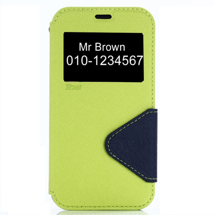 For iPhone X / XS Original Roar Cross Texture Horizontal Flip Leather Case with Call Display ID & Holder & Card Slot