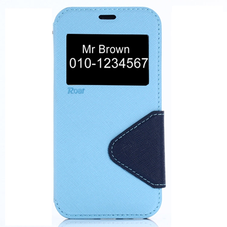For iPhone X / XS Original Roar Cross Texture Horizontal Flip Leather Case with Call Display ID & Holder & Card Slot
