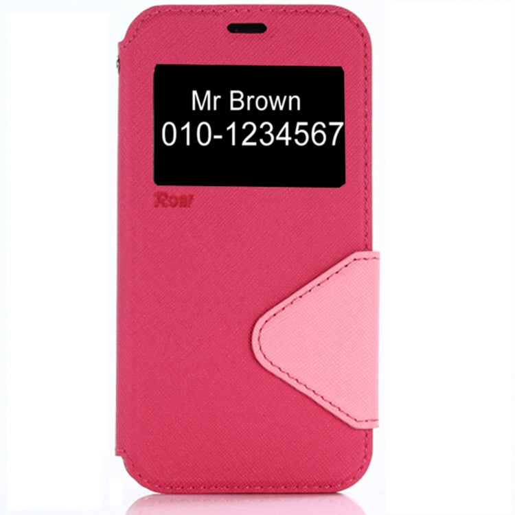 For iPhone X / XS Original Roar Cross Texture Horizontal Flip Leather Case with Call Display ID & Holder & Card Slot