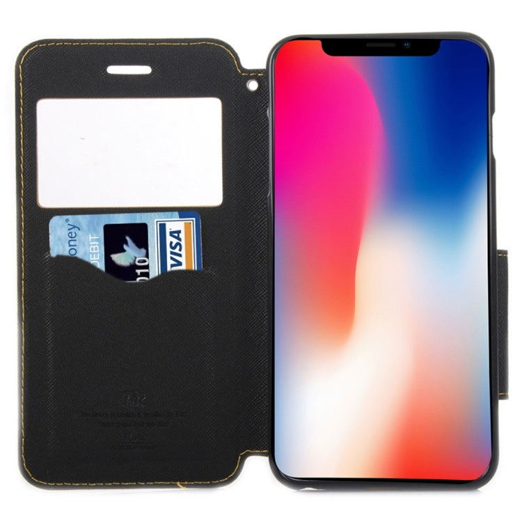 For iPhone X / XS Original Roar Cross Texture Horizontal Flip Leather Case with Call Display ID & Holder & Card Slot