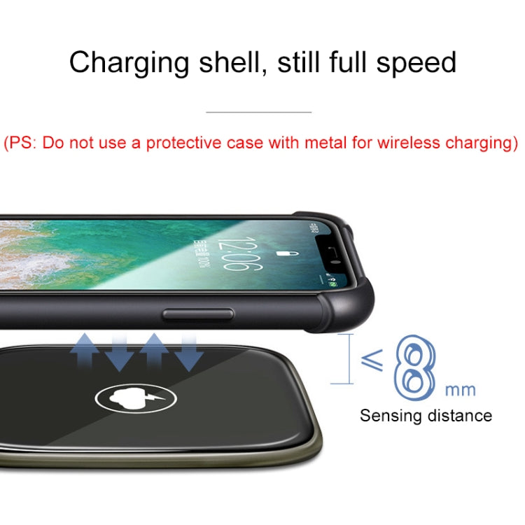 Ultra-thin Zinc Alloy + Glass Panel Qi Wireless Waterproof Charger Pad, For iPhone, Galaxy, Huawei, Xiaomi, LG, HTC and Other QI Standard Smart Phones