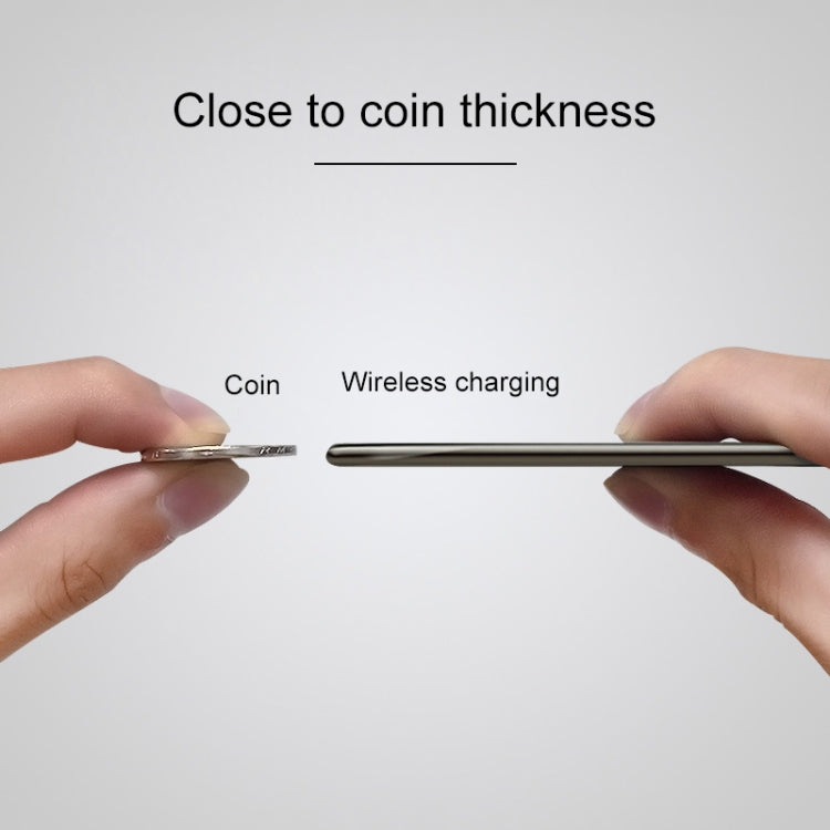 Ultra-thin Zinc Alloy + Glass Panel Qi Wireless Waterproof Charger Pad, For iPhone, Galaxy, Huawei, Xiaomi, LG, HTC and Other QI Standard Smart Phones