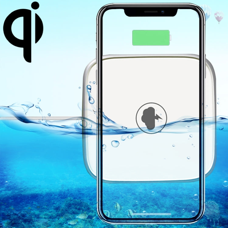 Ultra-thin Zinc Alloy + Glass Panel Qi Wireless Waterproof Charger Pad, For iPhone, Galaxy, Huawei, Xiaomi, LG, HTC and Other QI Standard Smart Phones