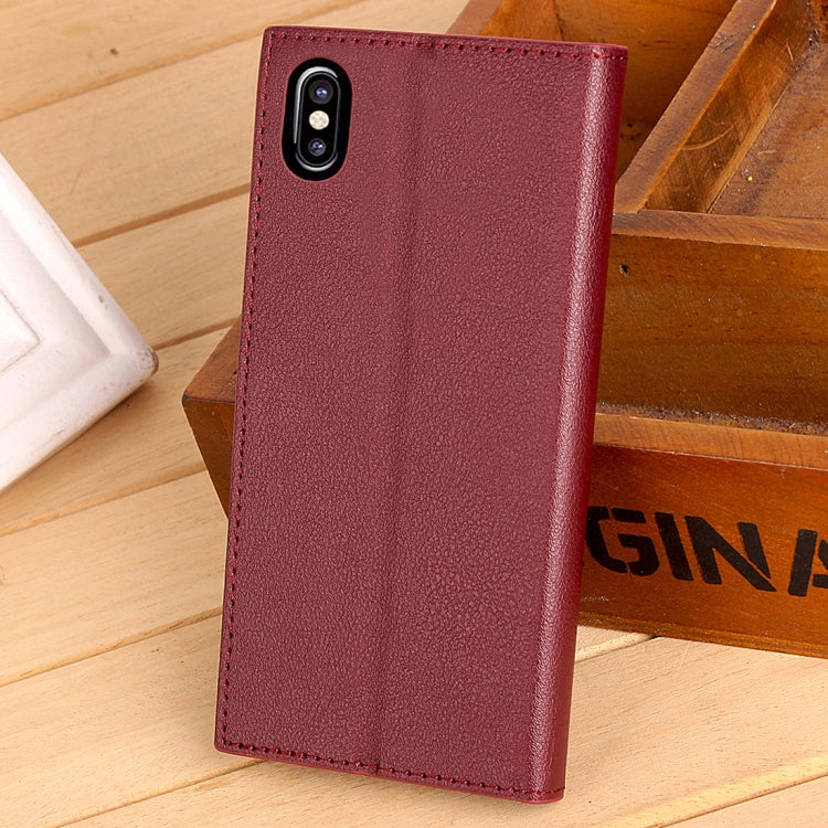 For iPhone X / XS  Business Style PU + TPU Horizontal Flip Leather Case with Holder & Card Slots & Wallet