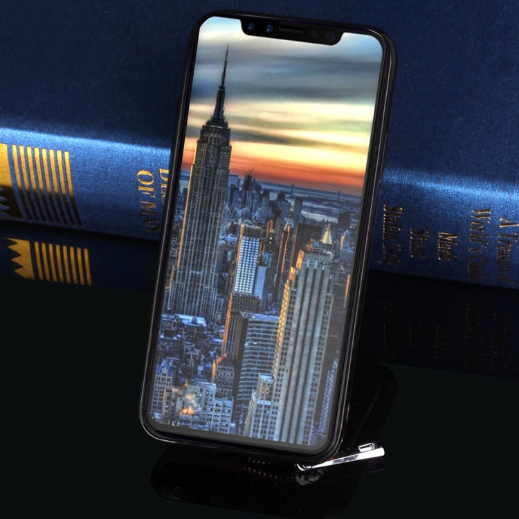 For iPhone X / XS  Retro Business Style PU + TPU Protective Back Cover Case with Mirror & Card Slots & Zipper Wallet