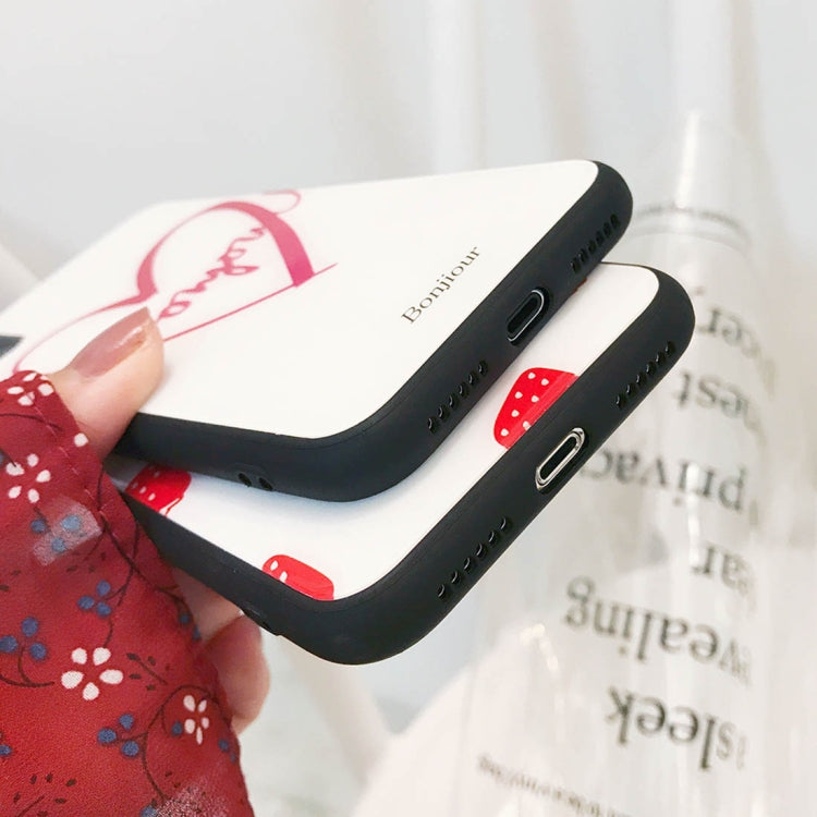 For iPhone X / XS Heart Letters Pattern Protective Back Case