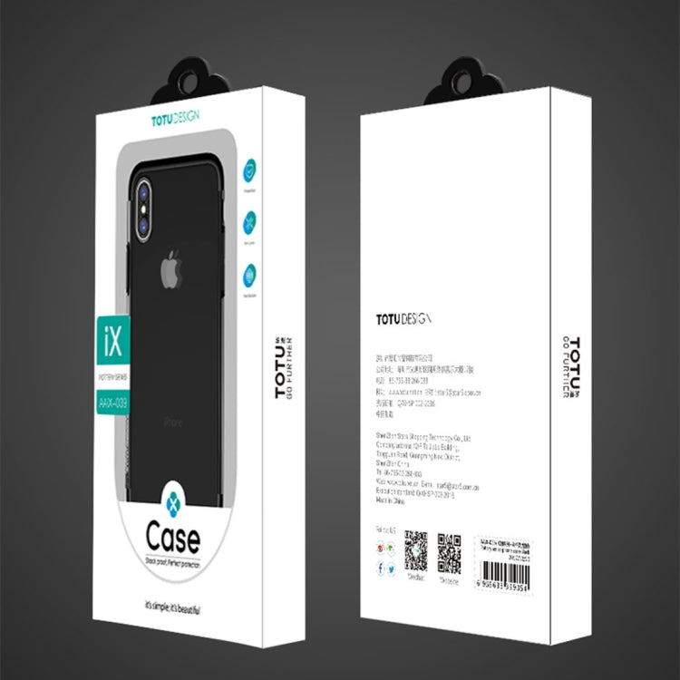 For iPhone X / XS TOTUDESIGN Pottery Series Electroplating Transparent Protective Back Case (White)