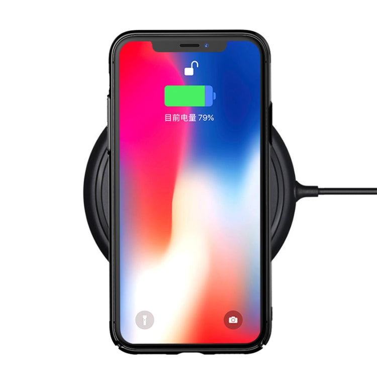 For iPhone X / XS TOTUDESIGN Pottery Series Electroplating Transparent Protective Back Case (White)