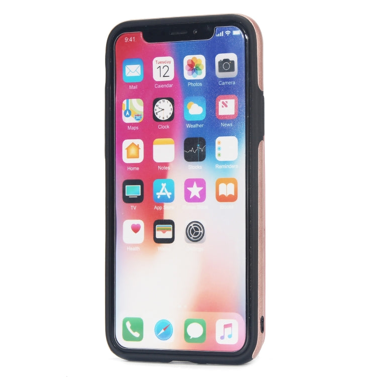 For iPhone X / XS Vertical Flip Zipper Multi-functional Leather Case with Holder & Photo Frame & Card Slots