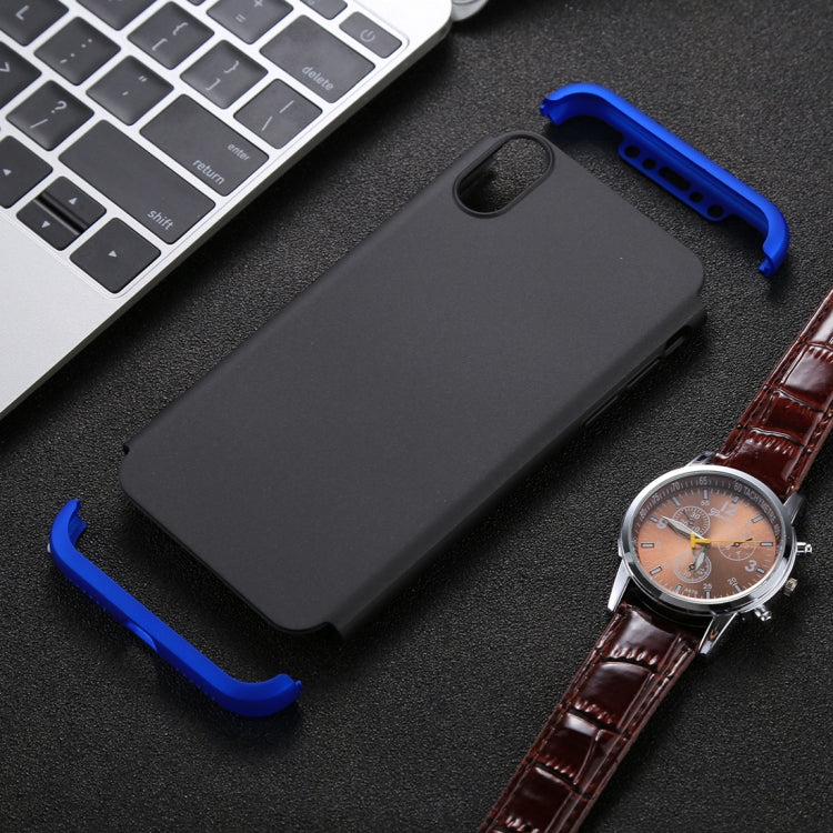 For iPhone X / XS GKK Three-paragraph 360 Degrees Full Coverage Protective Cover Case with Tempered Glass Film