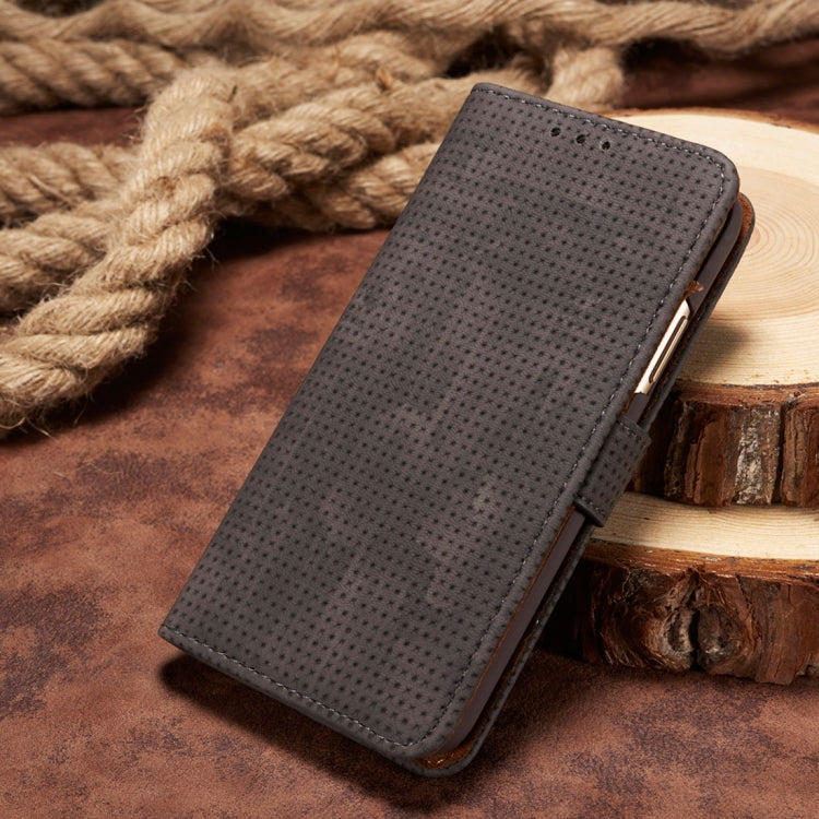 For iPhone X / XS Retro Style Mesh Breathable Horizontal Flip Leather Case with Card Slots & Holder & Wallet & Photo Frame