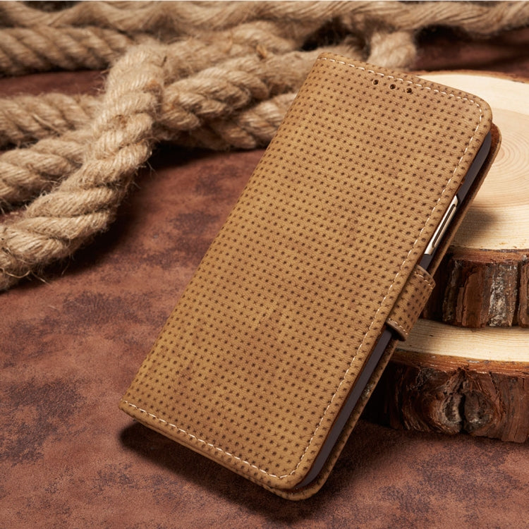 For iPhone X / XS Retro Style Mesh Breathable Horizontal Flip Leather Case with Card Slots & Holder & Wallet & Photo Frame