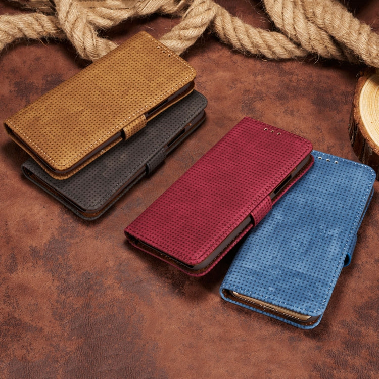 For iPhone X / XS Retro Style Mesh Breathable Horizontal Flip Leather Case with Card Slots & Holder & Wallet & Photo Frame