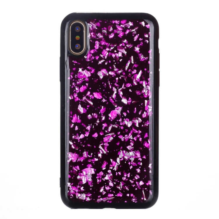 For iPhone X / XS Gold Foil TPU Protective Back Cover Case