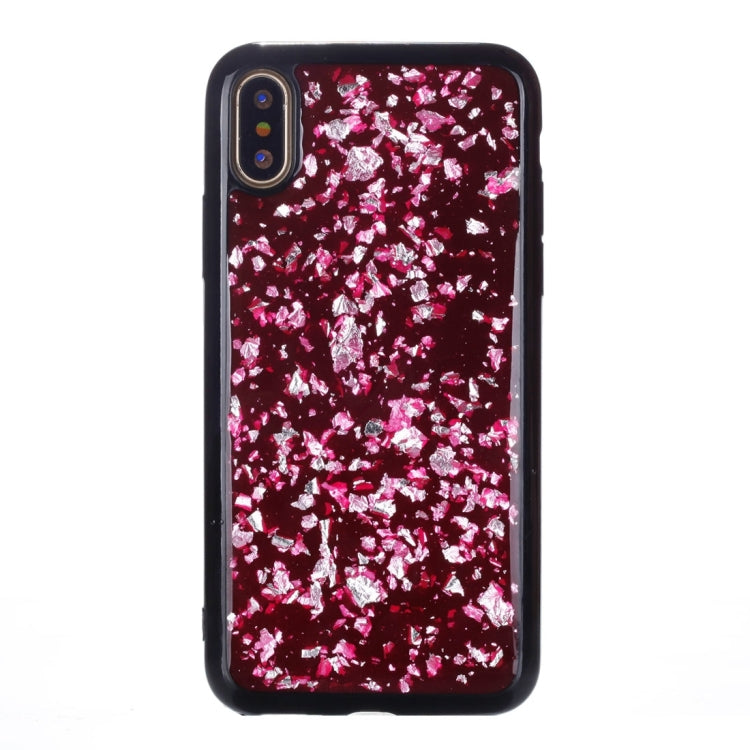For iPhone X / XS Gold Foil TPU Protective Back Cover Case